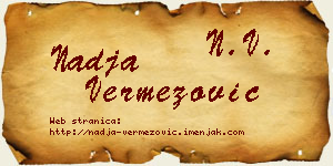 Nadja Vermezović vizit kartica